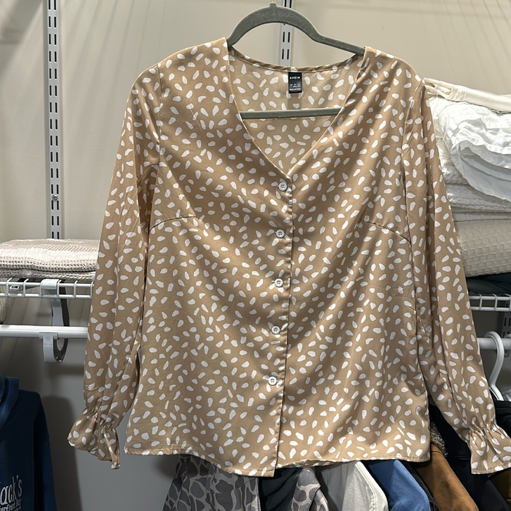 Shein large blouse button up